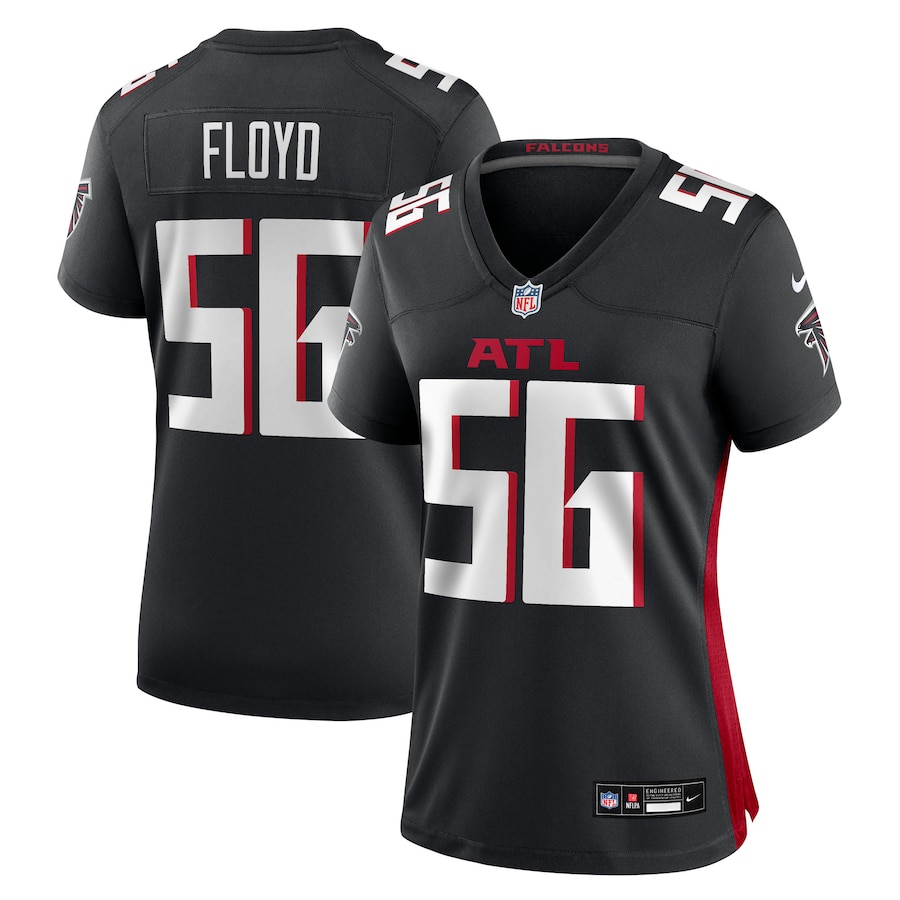 Women's Atlanta Falcons Leonard Floyd Nike Black Team Game Jersey - ujerseystore