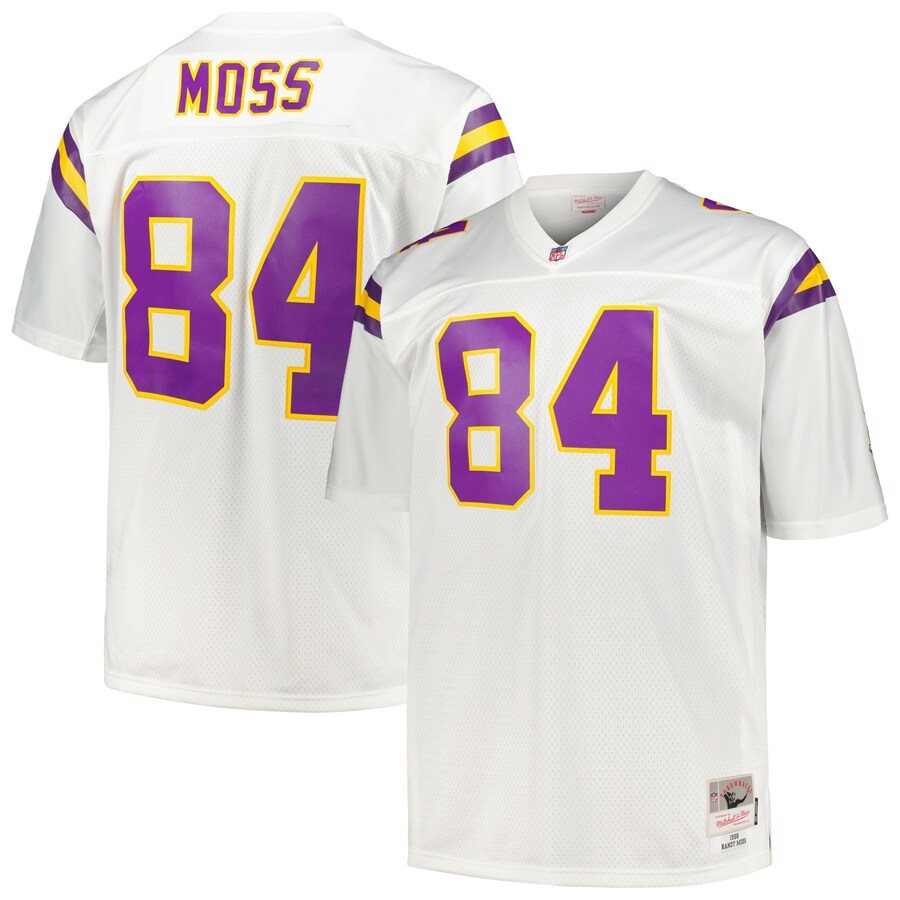 Men's Minnesota Vikings Randy Moss Mitchell & Ness White Big & Tall 1998 Legacy Retired Player Jersey - ujerseystore