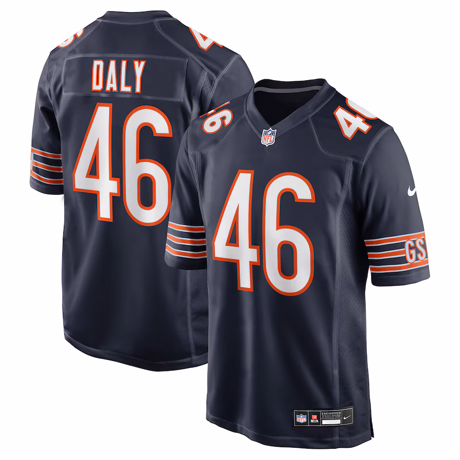 Men's Chicago Bears Scott Daly Nike Navy Team Game Jersey - ujerseystore