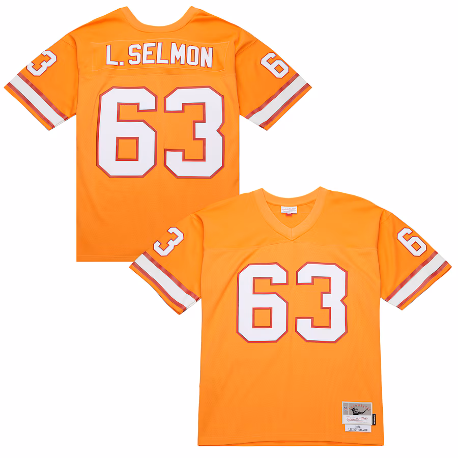 Men's Tampa Bay Buccaneers Lee Roy Selmon Mitchell & Ness Orange 1976 Legacy Replica Jersey - ujerseystore