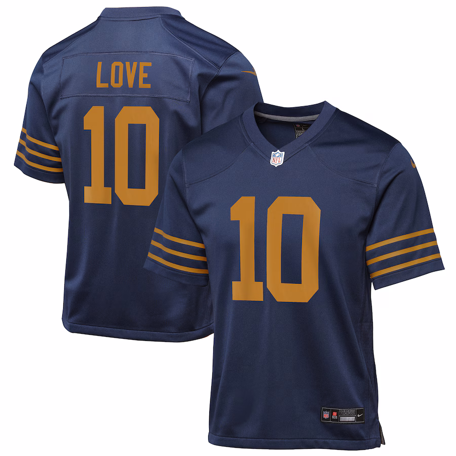 Youth Green Bay Packers Jordan Love Nike Navy The 1923 Classic Game Jersey - ujerseystore