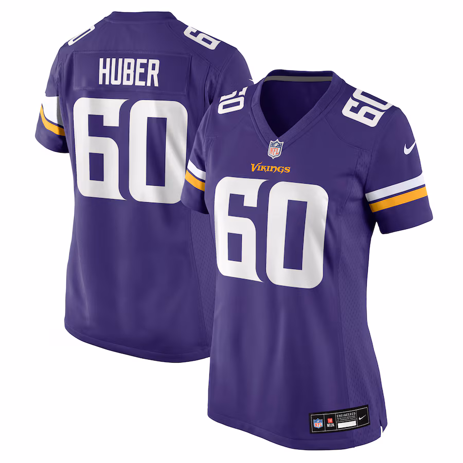 Women's Minnesota Vikings Joe Huber Nike Purple Team Game Jersey - ujerseystore