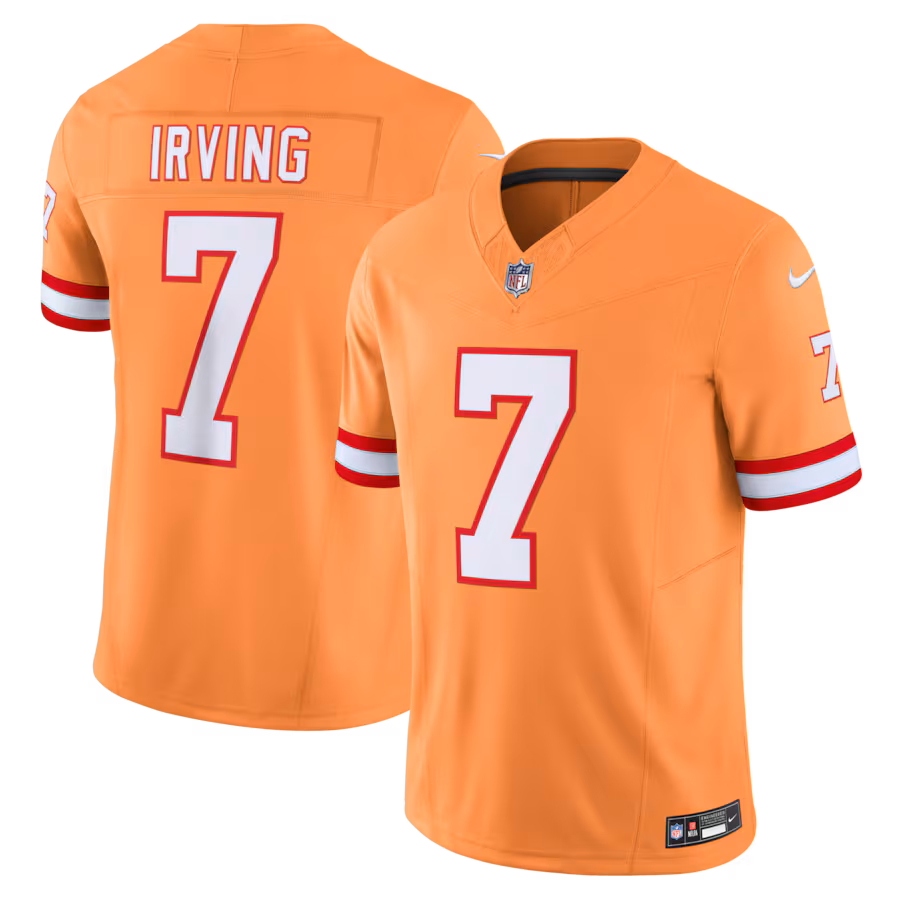 Men's Tampa Bay Buccaneers Bucky Irving Nike Orange Alternate 2 Throwback Vapor F.U.S.E. Limited Jersey - ujerseystore