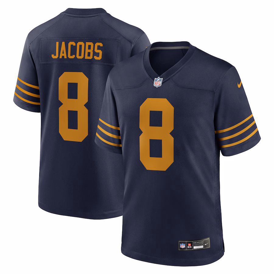 Men's Green Bay Packers Josh Jacobs Nike Navy The 1923 Classic Game Jersey - ujerseystore