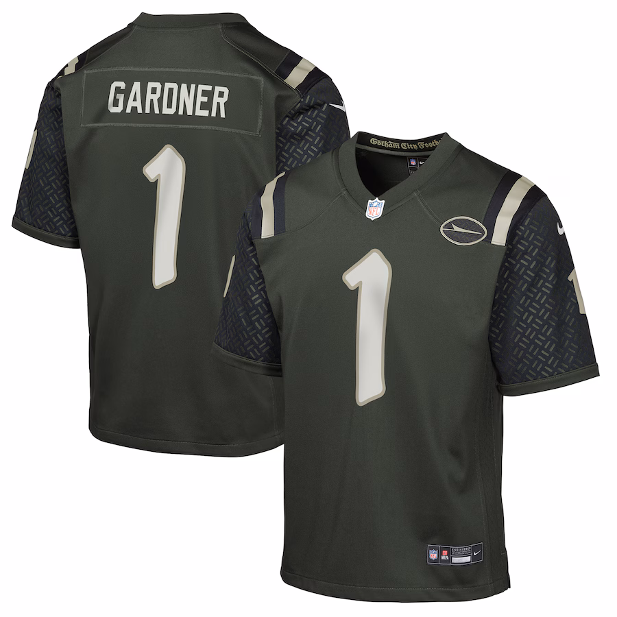 Youth New York Jets Ahmad Sauce Gardner Nike Gotham Green 2025 Rivalries Collection Game Jersey - ujerseystore