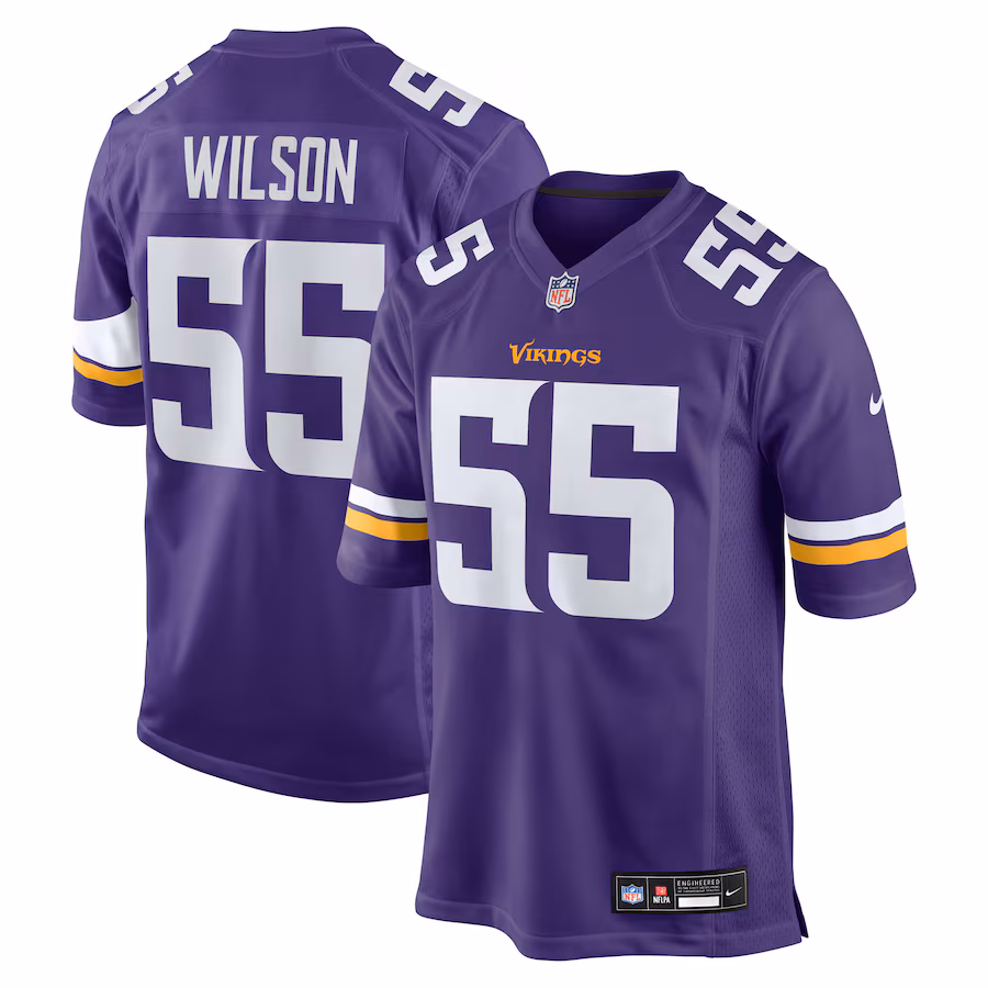 Men's Minnesota Vikings Eric Wilson Nike Purple Team Game Jersey - ujerseystore