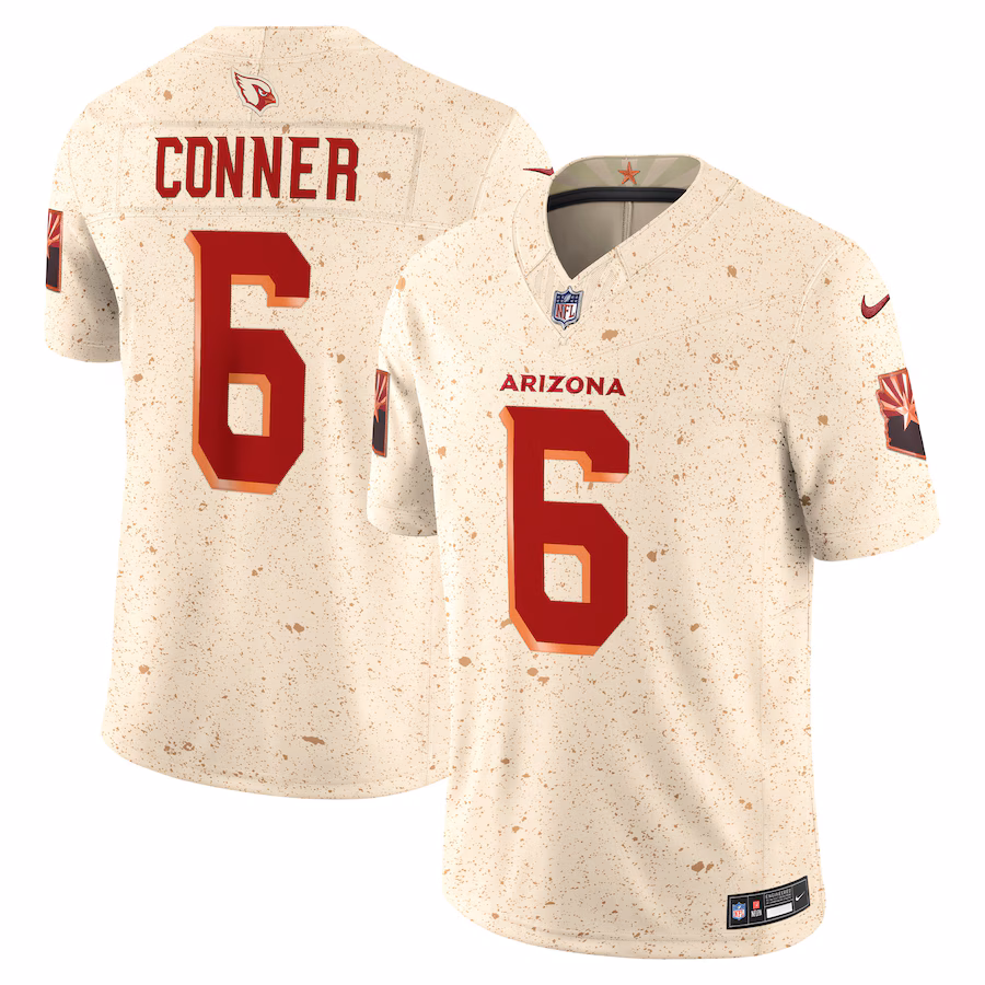 Men's Arizona Cardinals James Conner Nike Natural 2025 Rivalries Collection Limited Jersey - ujerseystore