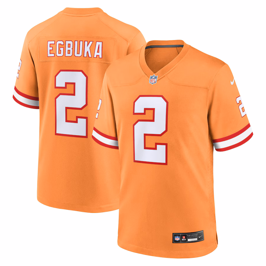 Men's Tampa Bay Buccaneers Emeka Egbuka Nike Creamsicle Alternate 2 Game Jersey - ujerseystore
