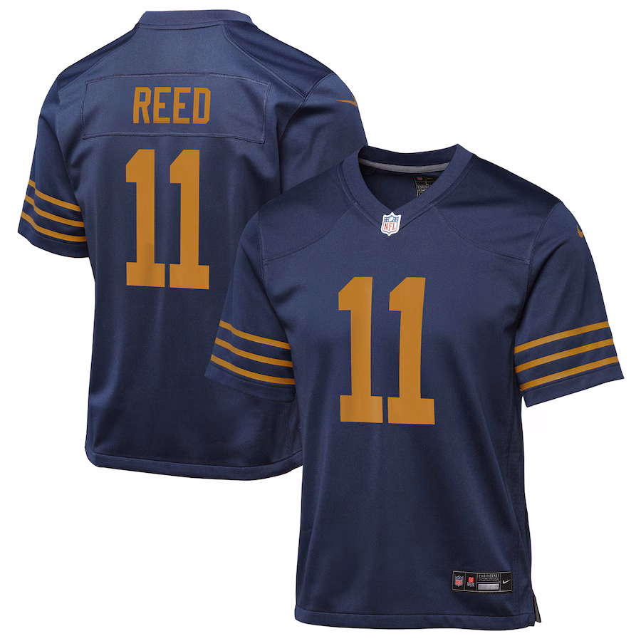 Youth Green Bay Packers Jayden Reed Nike Navy The 1923 Classic Game Jersey - ujerseystore