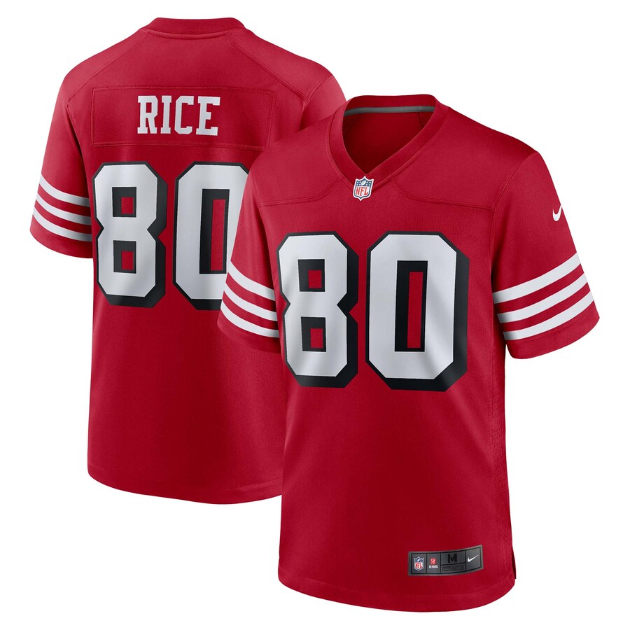 Men's San Francisco 49ers Jerry Rice Nike Scarlet Retired Player Alternate Game Jersey - ujerseystore