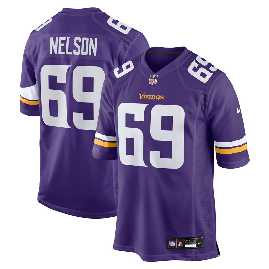 Men's Minnesota Vikings Matt Nelson Nike Purple Team Game Jersey - ujerseystore