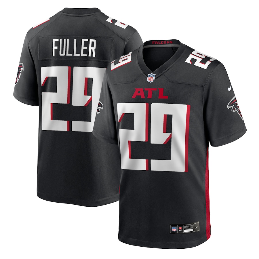 Men's Atlanta Falcons Jordan Fuller Nike Black Team Game Jersey - ujerseystore