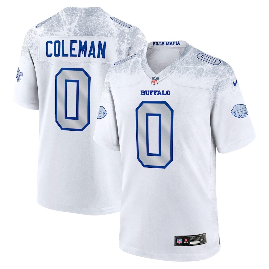 Men's Buffalo Bills Keon Coleman Nike White 2025 Rivalries Collection Game Jersey - ujerseystore