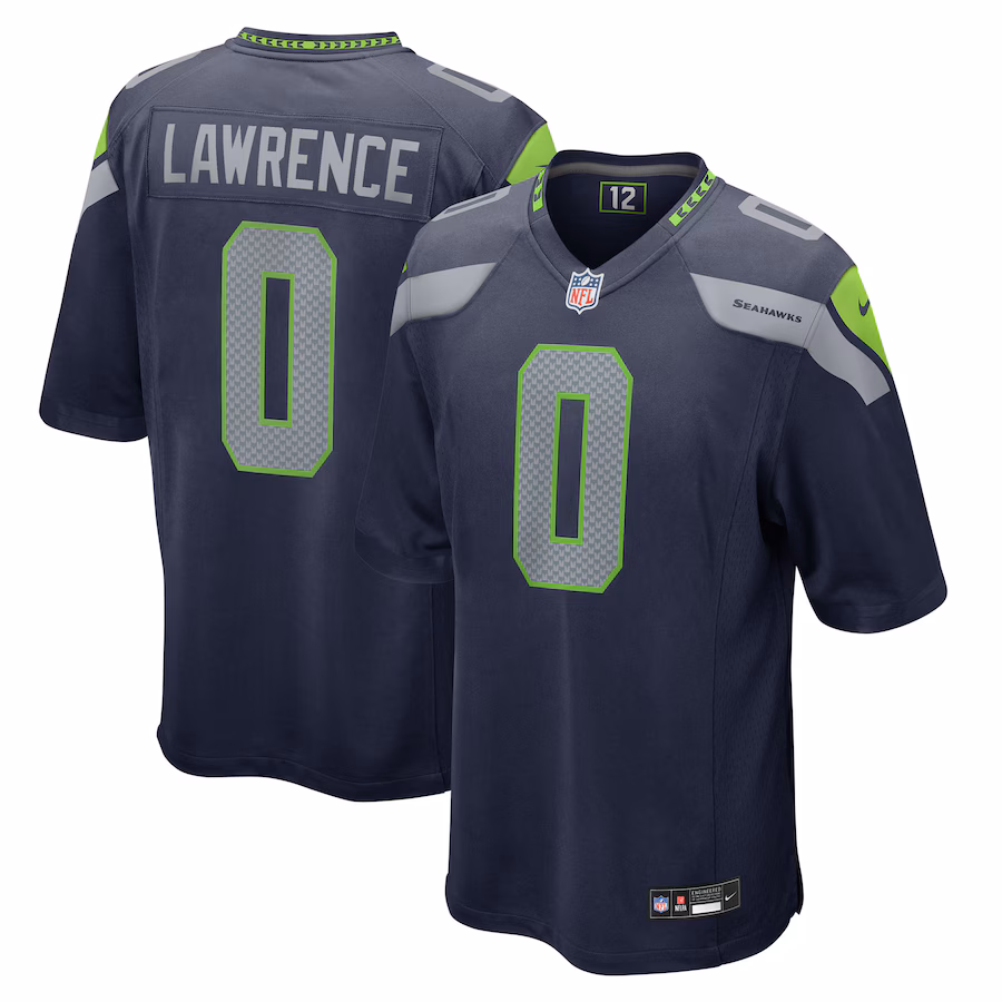 Men's Seattle Seahawks DeMarcus Lawrence Nike College Navy Team Game Jersey - ujerseystore
