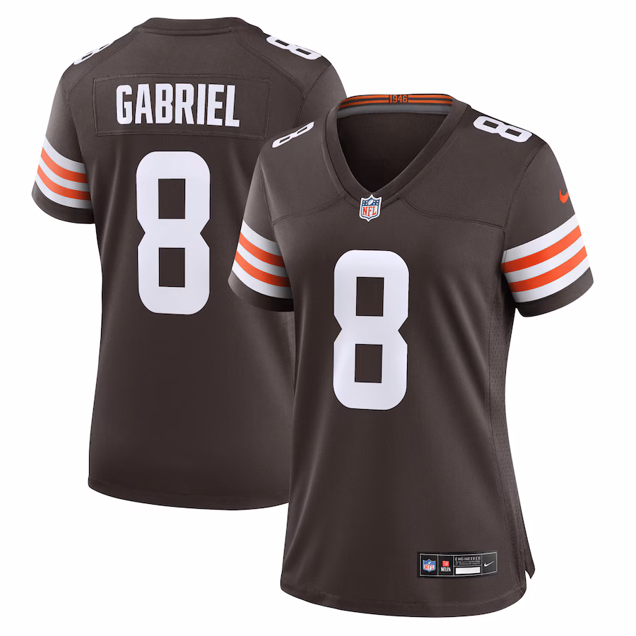 Women's Cleveland Browns Dillon Gabriel Nike Brown Team Game Jersey - ujerseystore