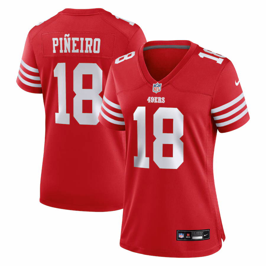 Women's San Francisco 49ers Eddy Pineiro Nike Scarlet Team Game Jersey - ujerseystore