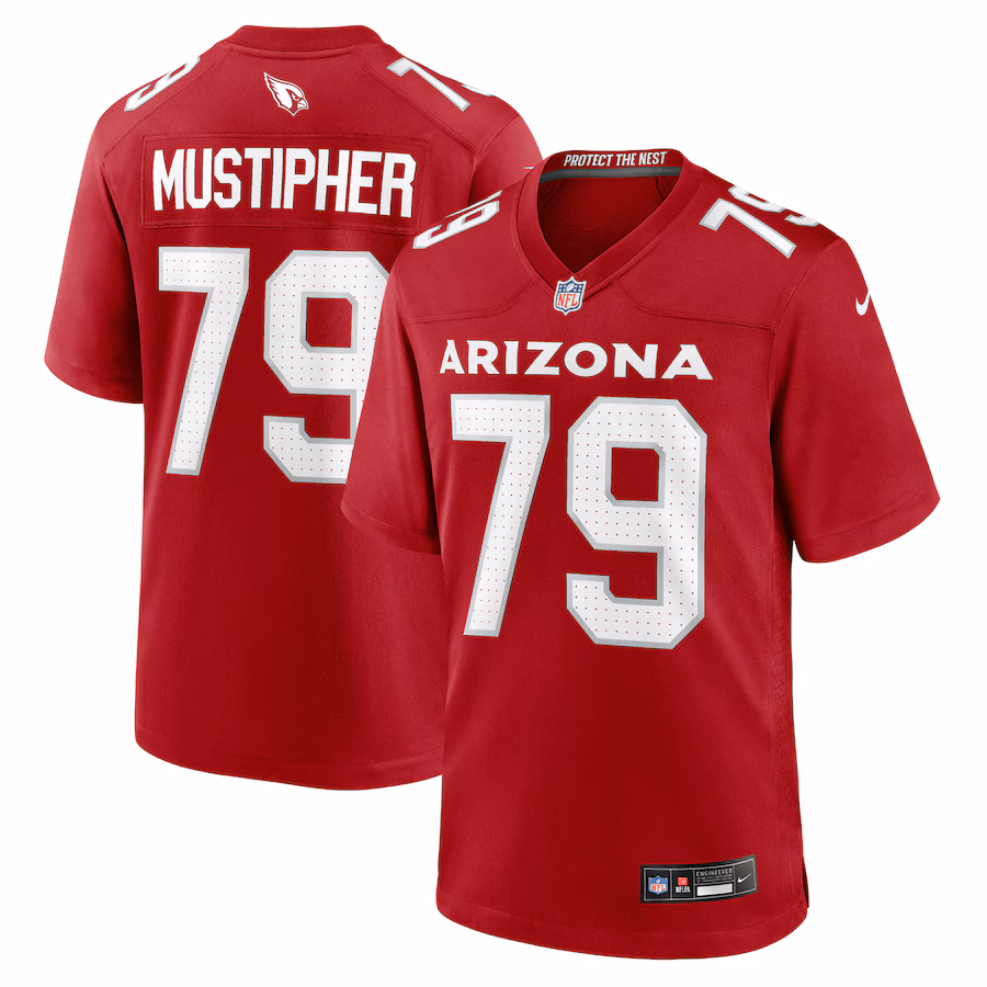 Men's Arizona Cardinals PJ Mustipher Nike Cardinal Team Game Jersey - ujerseystore