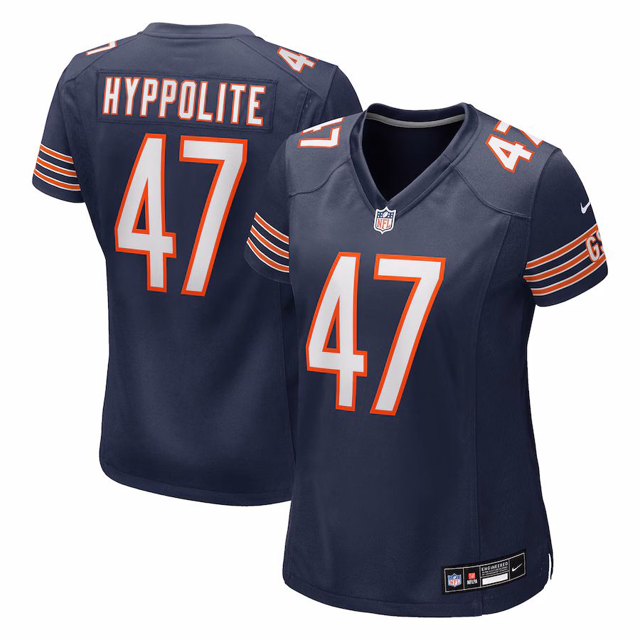 Women's Chicago Bears Ruben Hyppolite II Nike Navy Team Game Jersey - ujerseystore