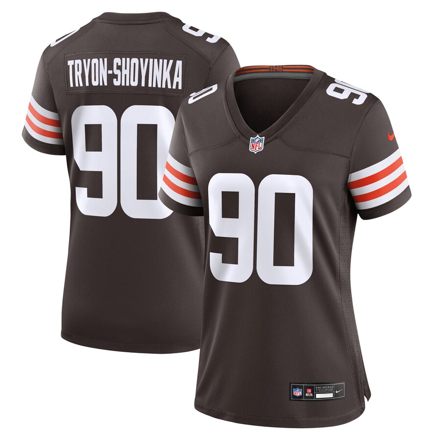 Women's Cleveland Browns Joe Tryon-Shoyinka Nike Brown Team Game Jersey - ujerseystore