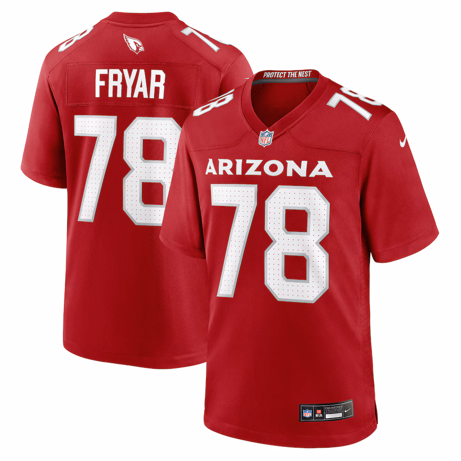 Men's Arizona Cardinals Josh Fryar Nike Cardinal Team Game Jersey - ujerseystore