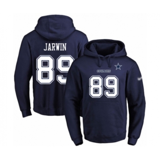 Football Men's Dallas Cowboys #89 Blake Jarwin Navy Blue Name & Number Pullover Hoodie - ujerseystore