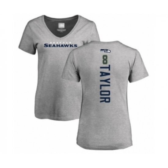 Football Women's Seattle Seahawks #8 Jamar Taylor Ash Backer T-Shirt - ujerseystore