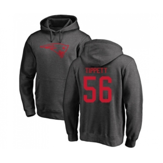 Football New England Patriots #56 Andre Tippett Ash One Color Pullover Hoodie - ujerseystore