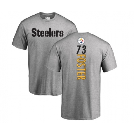 Football Pittsburgh Steelers #73 Ramon Foster Ash Backer T-Shirt - ujerseystore