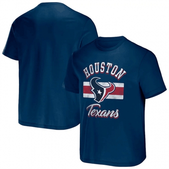 Men's Houston Texans Navy X Darius Rucker Collection Stripe T Shirt - ujerseystore