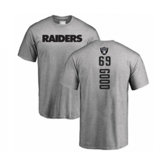 Football Oakland Raiders #69 Denzelle Good Ash Backer T-Shirt - ujerseystore