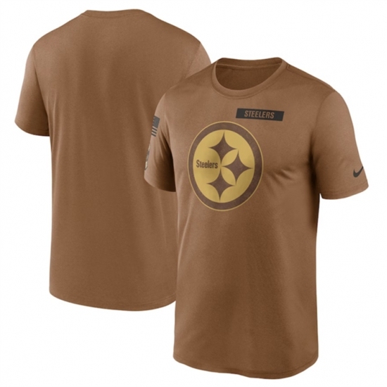 Men's Pittsburgh Steelers 2023 Brown Salute To Service Legend Performance T Shirt - ujerseystore