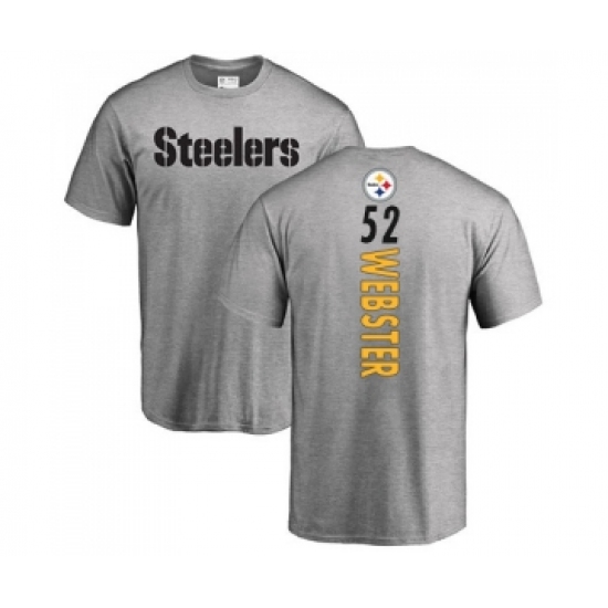 Football Pittsburgh Steelers #52 Mike Webster Ash Backer T-Shirt - ujerseystore