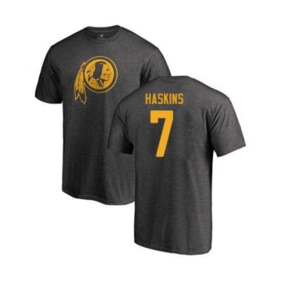 Football Washington Redskins #7 Dwayne Haskins Ash One Color T-Shirt - ujerseystore