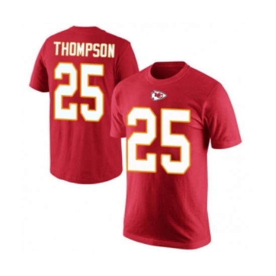 Football Men's Kansas City Chiefs #25 Darwin Thompson Red Rush Pride Name & Number T-Shirt - ujerseystore