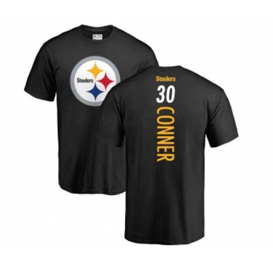 Football Pittsburgh Steelers #30 James Conner Black Backer T-Shirt - ujerseystore
