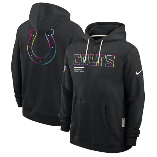 Men's Indianapolis Colts Black 2025 Crucial Catch Dri-FIT Hoodie - ujerseystore