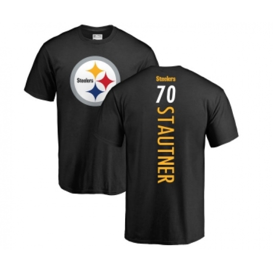 Football Pittsburgh Steelers #70 Ernie Stautner Black Backer T-Shirt - ujerseystore