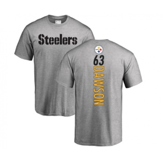 Football Pittsburgh Steelers #63 Dermontti Dawson Ash Backer T-Shirt - ujerseystore