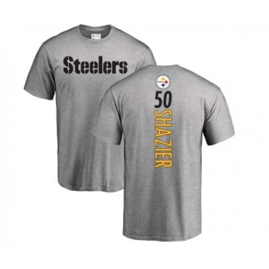 Football Pittsburgh Steelers #50 Ryan Shazier Ash Backer T-Shirt - ujerseystore