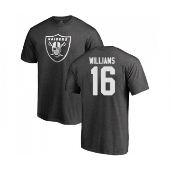 Football Oakland Raiders #16 Tyrell Williams Ash One Color T-Shirt - ujerseystore