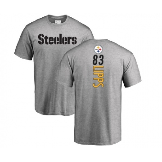 Football Pittsburgh Steelers #83 Louis Lipps Ash Backer T-Shirt - ujerseystore