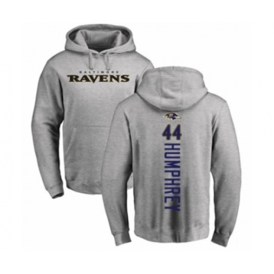 Football Baltimore Ravens #44 Marlon Humphrey Ash Backer Pullover Hoodie - ujerseystore