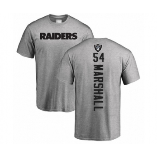 Football Oakland Raiders #54 Brandon Marshall Ash Backer T-Shirt - ujerseystore
