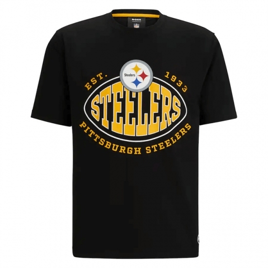 Men's Pittsburgh Steelers Black BOSS X Trap T Shirt - ujerseystore
