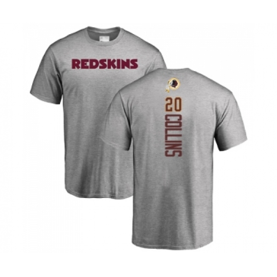 Football Washington Redskins #20 Landon Collins Ash Backer T-Shirt - ujerseystore