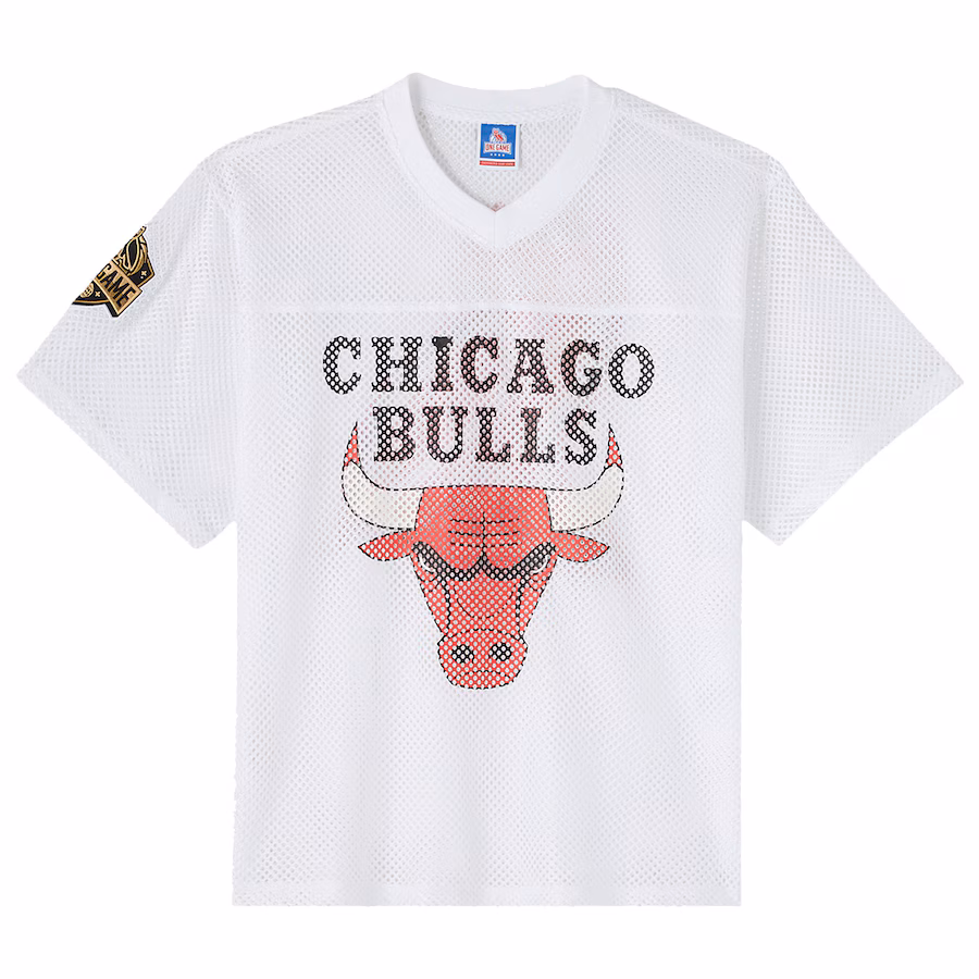 Men's Chicago Bulls OVO x NBA White Mesh Football Fashion Jersey - ujerseystore