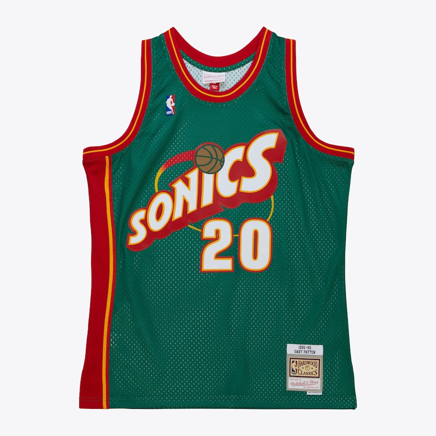 Seattle SuperSonics Gary Payton Mitchell & Ness Kelly Green 1995/96 Hardwood Classics Swingman Jersey - ujerseystore