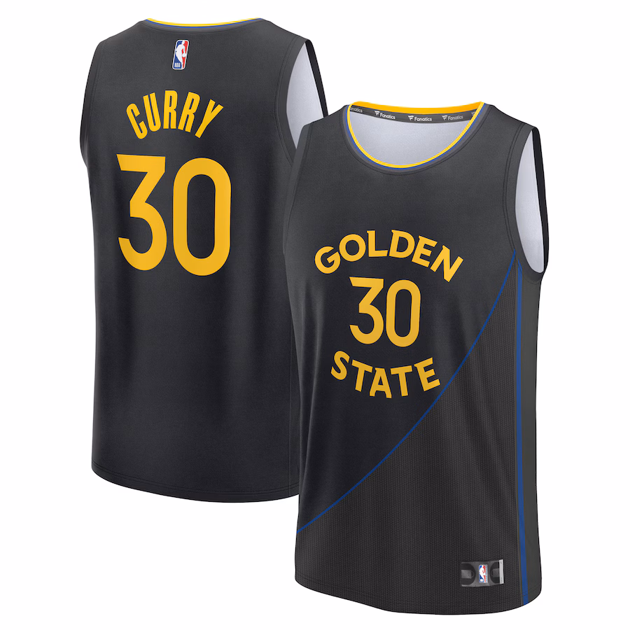 Youth Golden State Warriors Stephen Curry Fanatics Black Fast Break Replica Player Jersey - Statement Edition - ujerseystore