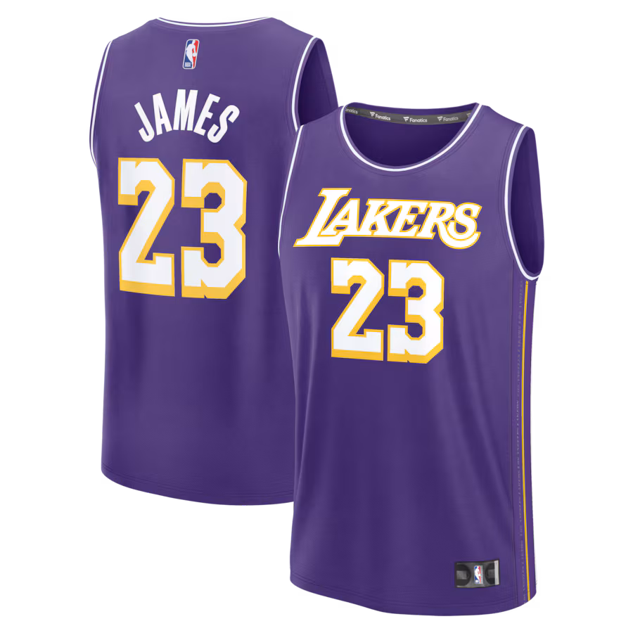 Men's Los Angeles Lakers LeBron James Fanatics Purple Fast Break Jersey - Statement Edition - ujerseystore
