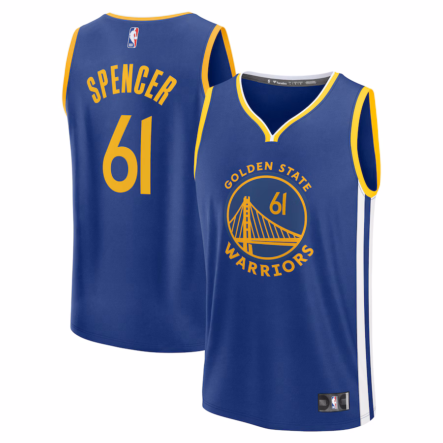 Men's Golden State Warriors Pat Spencer Fanatics Royal Fast Break Replica Player Jersey - Icon Edition - ujerseystore